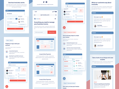Invoiceku Landing Page Mobile Responsive app business design freelance invoice landing page mobile mobile responsive payment platform proposal responsive saas software uidesign uiux uxdesign web design website website design