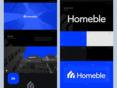 Homeble™️ - Brand Identity Behance apartment architect behance brand brand book brand guideline brand identity branding building business case study design graphic design guideline home house logo presentation property real estate