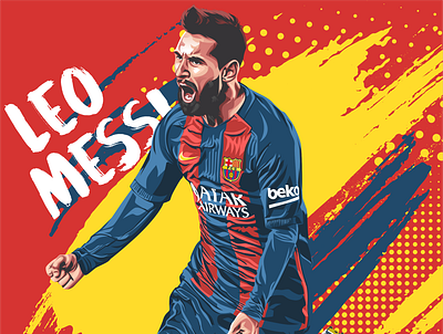 Leo Messi Barcelona art artist barcelona coreldraw desain design designer digitalart fanart football graphicdesigner illustrator messi vector