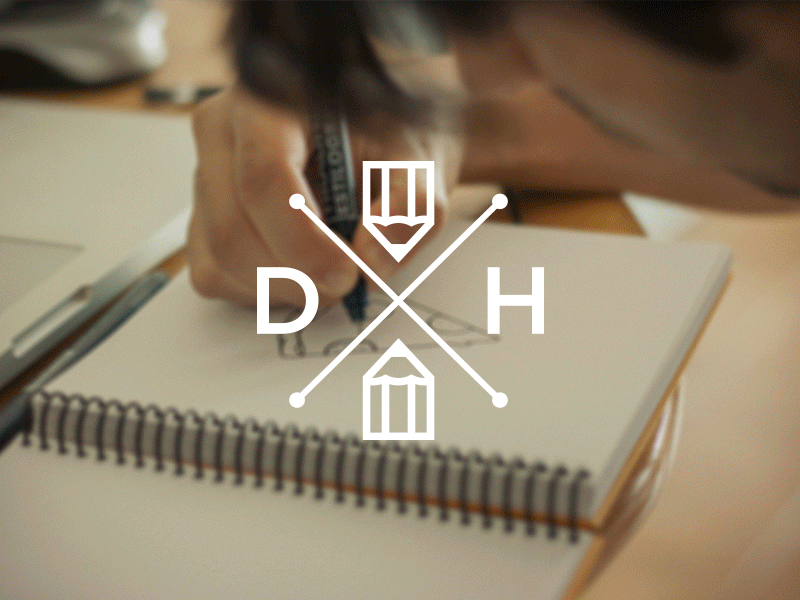 Hi world! cross dot gif hardcore haus identity logo pencil photography retro studio vintage