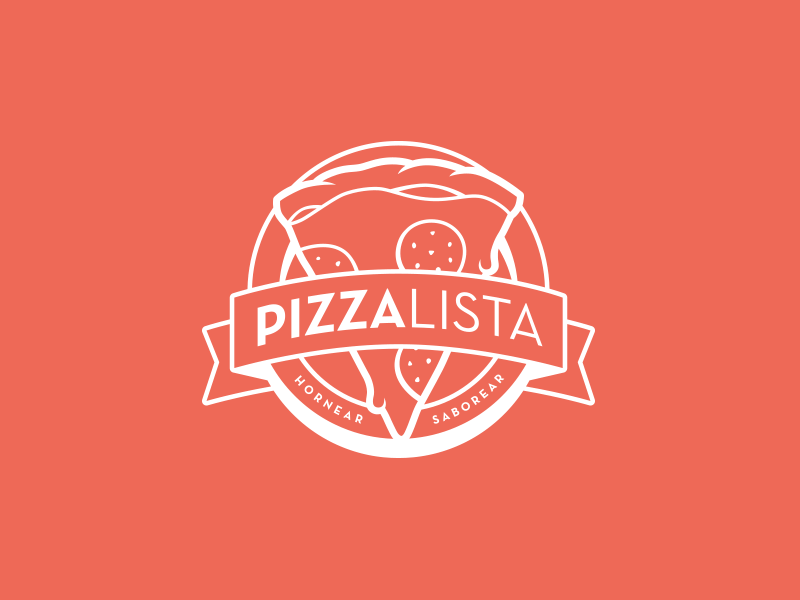 [GIF] PizzaLista Colors cheese color delivery food icon logo pepperoni pizza ribbon shop slice