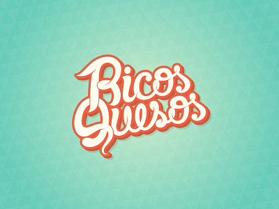 [link] Ricos Quesos calligraphy cheese custom handmade handwrite illustration tasty typo typography