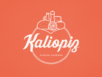 Kaliopiz Logo: Alternative 1 brand food homemade ingredients logo pizza thirsty type vintage