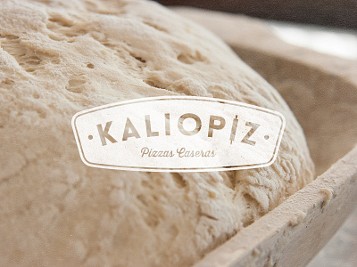 Kaliopiz Logo brand food homemade logo lovelo photo pizza rolling pin thirsty vintage