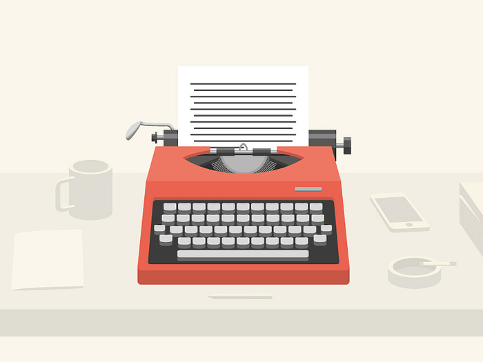 Red Typewriter by DotHaus on Dribbble