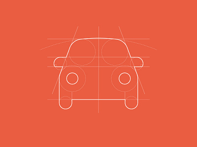 Grid Car brand car circles front grid gridlines icon identity logo rodati simple