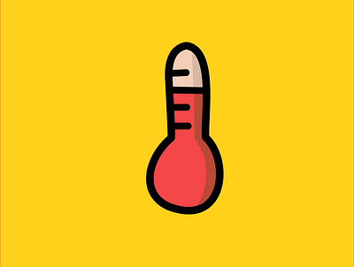 Thermometer animation app branding design follow icon illustration logo typography vector