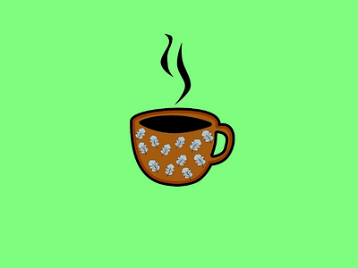 Coffee Planet logo branding cup top