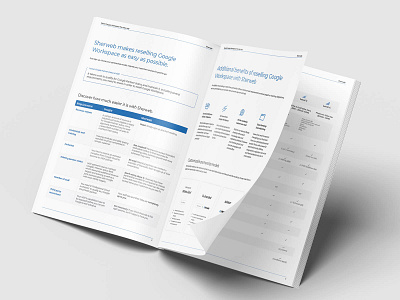 Google Workspace comparative sheet adobe indesign brand identity branding comparative sheet ebook graphic design lead generation minimal