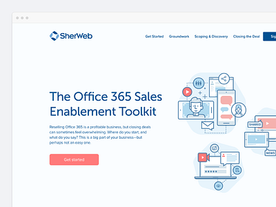 Landing Page - The office 365 sales tool kit by Andy Brito on Dribbble