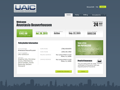 Policyholder Dashboard