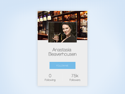 Profile Widget cards clean design flat modern profile sleek ui user user interface widget