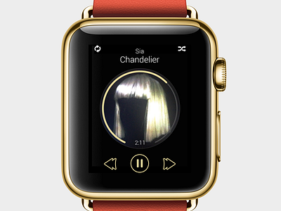 Apple Watch Music Player applewatch clean design modern music player sleek ui user interface