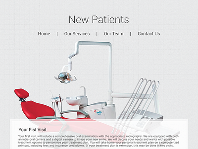 Dentist - New Patients Section css design flat html modern parallax ui user interface web design