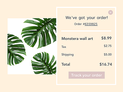 #DailyUI #017 #EmailReceipt