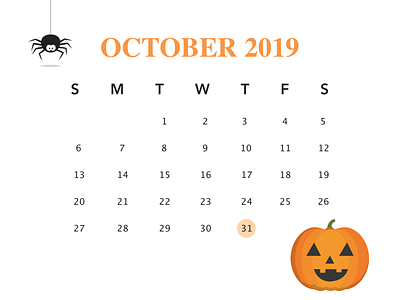 #DailyUI #038 #calendar #halloween