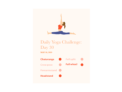 #DailyUI #UI #062 #workout #yoga #challenge