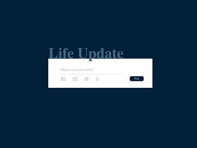 #DailyUI #UI #081 #updatestatus #socialmedia