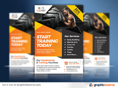FITNESS FLYER TEMPLATE fitness fitness flyer fitness flyer template fitness post ideas flyer flyer template gym gym flyer