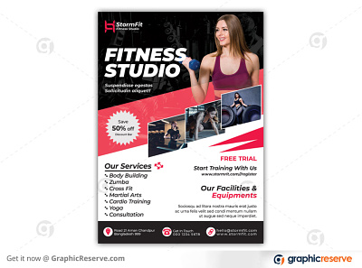 FITNESS FLYER fitness fitness flyer flyer flyer design flyer template flyer template psd gym gym and fitness gym flyer yoga zumba