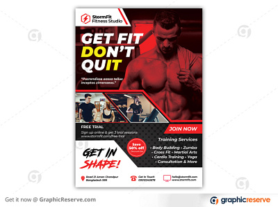 Fitness Flyer fitness fitness flyer flyer flyer template gym gym and fitness gym flyer yoga zumba