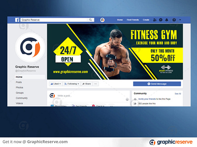 Fitness Facebook Cover Template