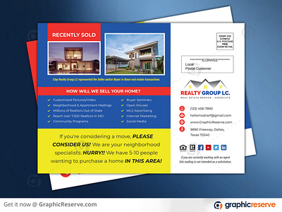 REAL ESTATE REALTOR MARKETING EDDM POSTCARD