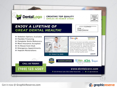 Dental Direct Mail Eddm Postcard Template By Creative Clan Team On Dribbble