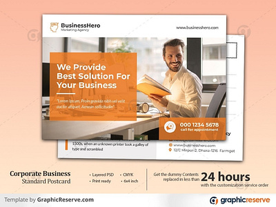 Modern Corporate Business Postcard