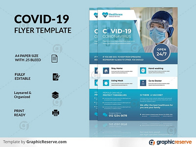 Covied 19 Corona virus Flyer