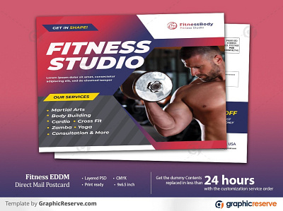 Fitness EDDM Postcard Template body building eddm eddm postcard fitness fitness eddm postcard gym gym postcard postcard postcard eddm sports sports eddm postcard yoga yoga postcard