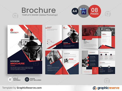 CORPORATE BROCHURE TEMPLATE 08 pages brochure templates annual report brochure brochure 08 pages design brochure template brochure tri fold business brochure print ready brochure template