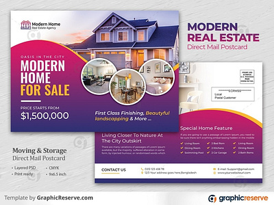 Modern Real Estate EDDM Postcard Template