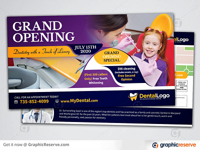 Grand Opening Luxury Dentistry Eddm Postcard Template