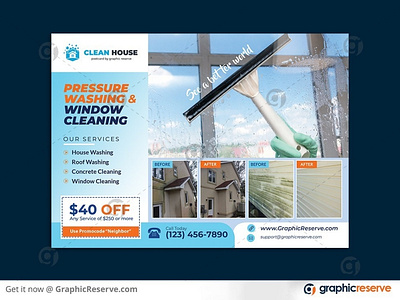 Window Cleaning Service EDDM Postcard