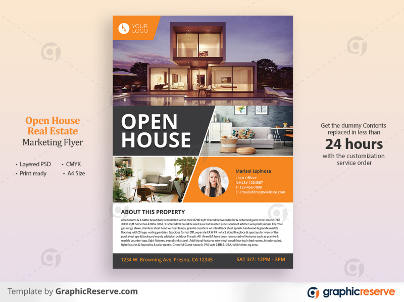 Open House Real Estate Flyer Template Design By Graphic Reserve On Dribbble 9863