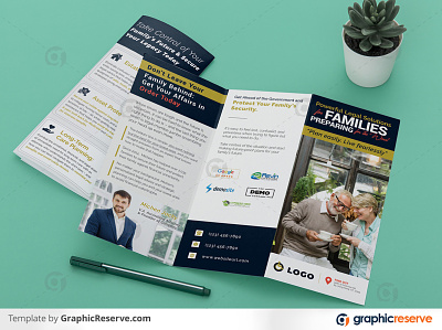 Family Preparing Nursing Home Planning Trifold Brochure Template brochure care agency family preparing hospital medical agency medical healthcare nursing home planning nursing home trifold brochure retirement trifold brochure design trifold brochure template
