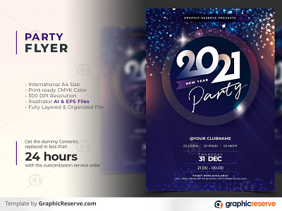 New Year 2021 Party Celebration Flyer Template celebration party flyer new year 2021 new year celebration new year party new year party poster template party events party flyer party poster poster