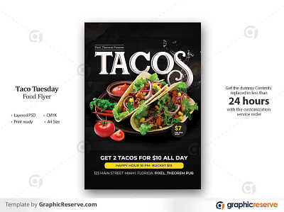 Taco Tuesday Flyer advertising business fast food flyer food food flyer food menu menu mexican mexican flyer mexican food muertos promotion promotional restaurant restaurant flyer taco taco tuesdays