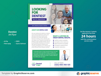 Dentist A4 Flyer Template
