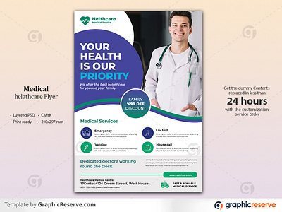 Medical Flyer Template care clinic clinic flyer covid 19 dental dental service dentist doctor doctor flyer emergency health healthcare flyer hospital flyer leaflet medical medical flyer medical information medicine nurse pandemic