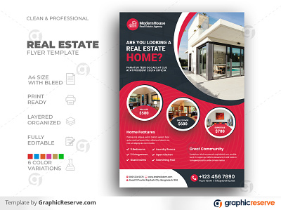 Real Estate Flyer Template advertisement advertising modern home real estate flyer mordern home poster professional property property flyer property sale real estate real estate real estate agent real estate broker real estate flyer real estate flyer template real estate marketing flyer realtor realtor flyer renovation flyer residential sale
