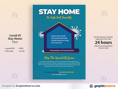 Covid-19 Prevention Stay Home Flyer