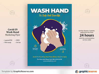 Covid-19 Prevention Wash Hand Flyer