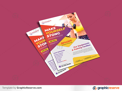 Fitness Flyer Template ad advertising body body building bodybuilding boxing flyer business flyer diet energy fitness fitness flyer flyer gym gym flyer health health flyer marketing sports poster yoga yoga flyer