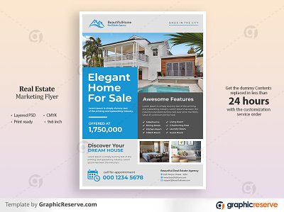 Modern Real Estate Flyer Template advertisement advertising modern home real estate flyer mordern home poster professional property property flyer property sale real estate real estate real estate agent real estate broker real estate flyer real estate flyer template real estate marketing flyer realtor realtor flyer renovation flyer residential sale