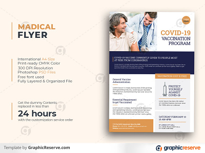 Covid-19 Vaccination Flyer Template care clinic clinic flyer coronavirus covid 19 covid 19 flyer covid vaccine flyer doctor doctor flyer emergency flyer flyer template health hospital medical medical flyer pamphlet pandemic vaccine vaccine flyer