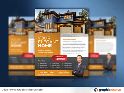 House For Sale By Owner Real Estate Flyer