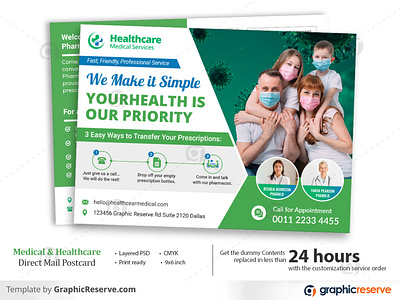 Medical & Healthcare EDDM Postcard Template