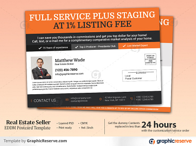 Real Estate Seller EDDM Postcard Template real estate eddm postcard